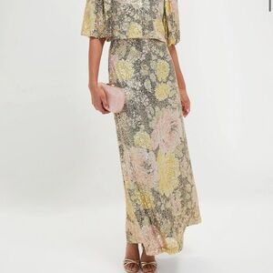 Tuckernuck byTimo Evening Rose Maxi Sequins Skirt